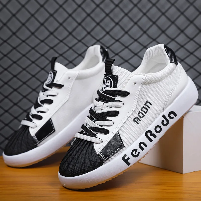 

Fashion Casual Off White Shoes for Men Sneaker Zapatos Zapatos Para Hombres Anti-slip Comfort Brand Tenis Masculinos Flat Shoes