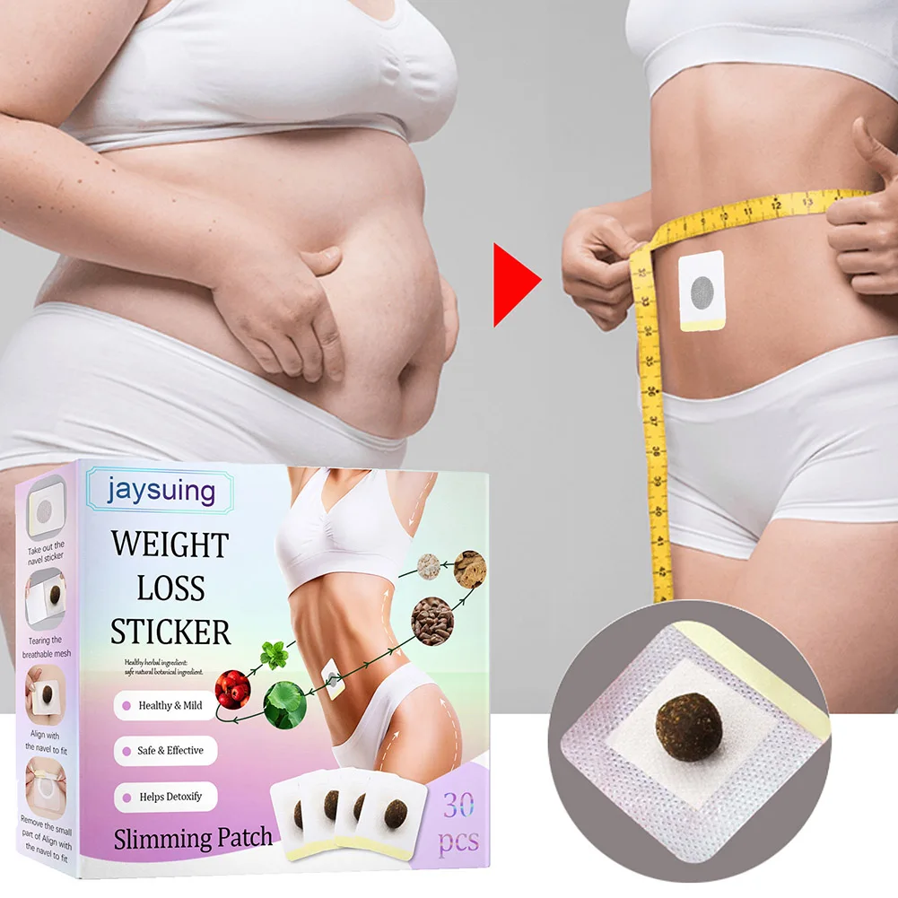 

30Pcs/Box Fat Burning Patches Weight Loss Slimming Belly Patches Dampness Removal Anti Cellulite Fat Burning Patch Navel Sticker