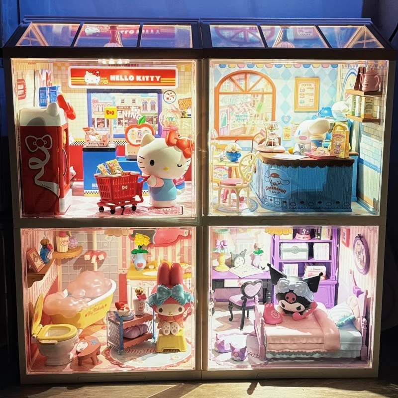 Конструктор Rolife Sanrio Super World: Сборные модели Куроми, Май Мелоди, Синаморолл, Хелло Китти – Настольное украшение, подарок (art.: 3920db243f4aa) - 3920db243f4aa