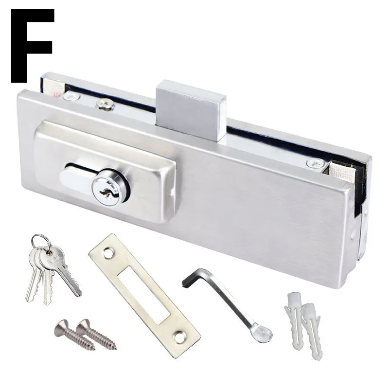 

Замок дверной напольный со стеклянной рамкой, зажим с пружиной для нижней двери, 12 мм