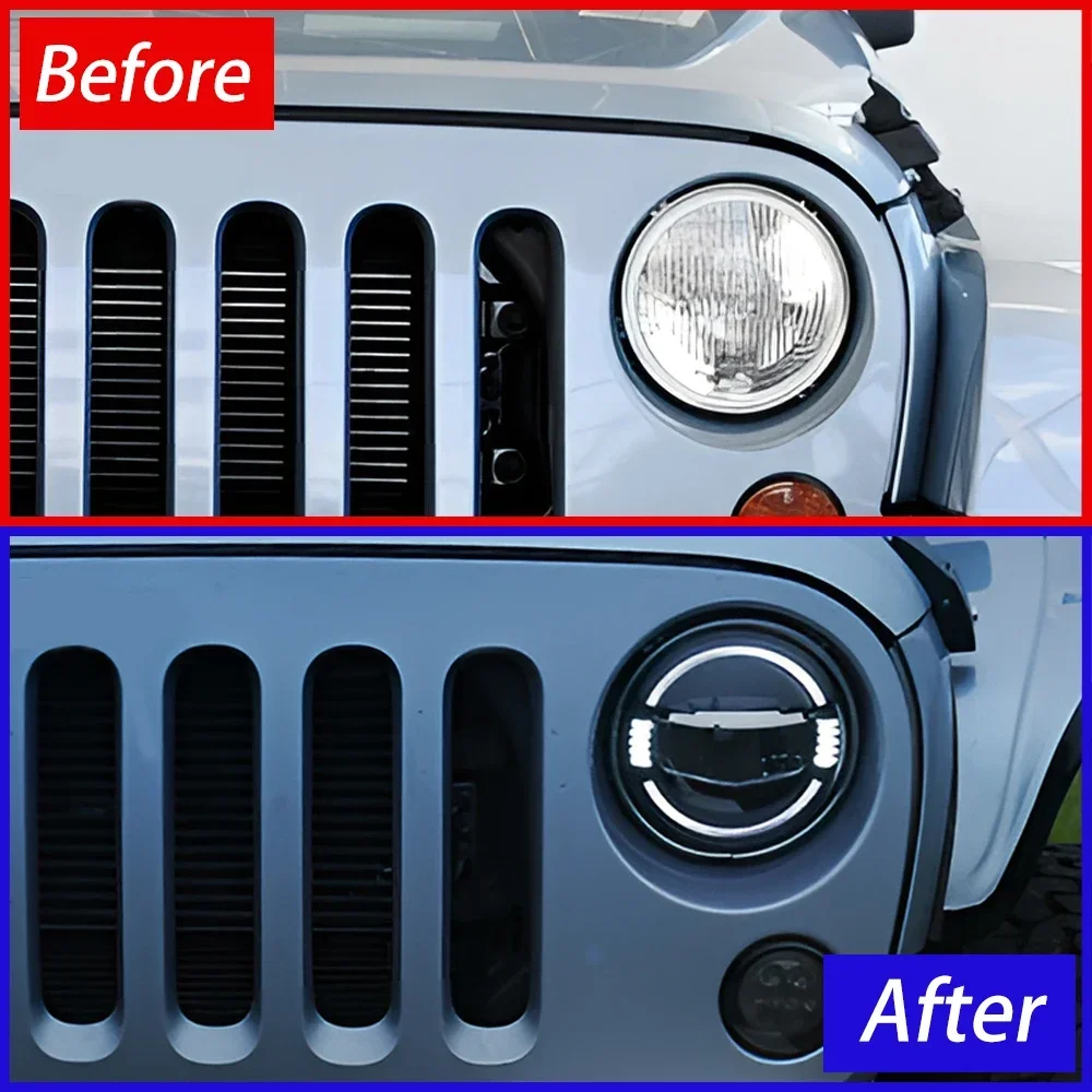 Автомобильные передние фонари Plug and Play для Jeep Wrangler 2007-2017 автоматические
