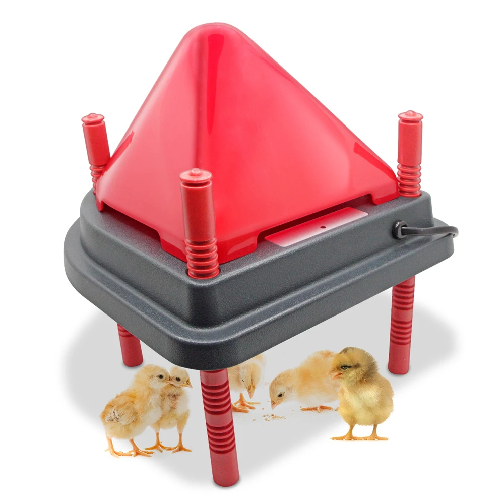 

New Chicken Warmer Electric Chick Brooder Heating Plate with Waterproof Hat Feather Adjustable Height Chick Cage Chicken Warmer
