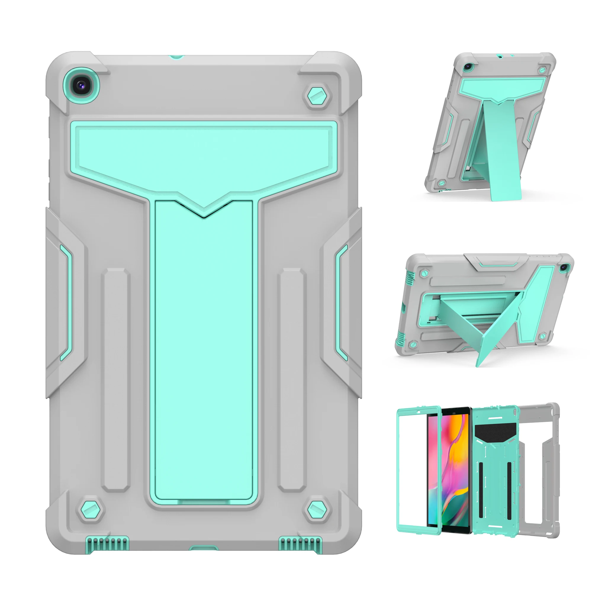 

Armor Case For Samsung Galaxy Tab A 2019 10.1" 8.0" T510 T515 T290 T295 8.4" 2020 SM-T307 Heavy Duty Hard Stand Shockproof Cover