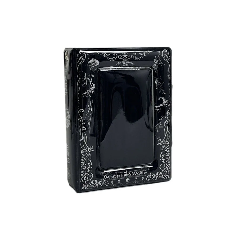 

Мини-черный альбом-карточка в готическом темном стиле 3-3,5-дюймовую книгу с картами идола с 16 внутренними страницами, книга-открытка из ПВХ, унисекс