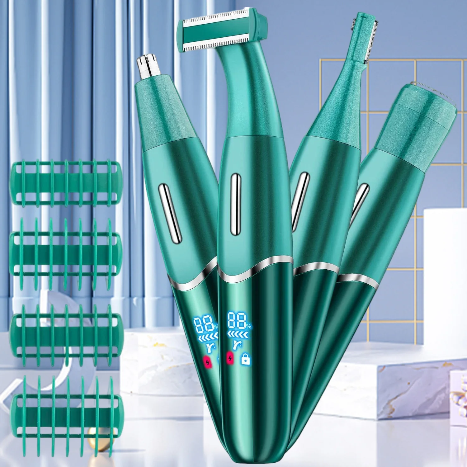 

4 in1 Electric Shaver Razor Hair Remover Multifunction Armpit Leg Chest Nose Eyebrow Trimmer Shaper Bikini Trimmer for Women Men