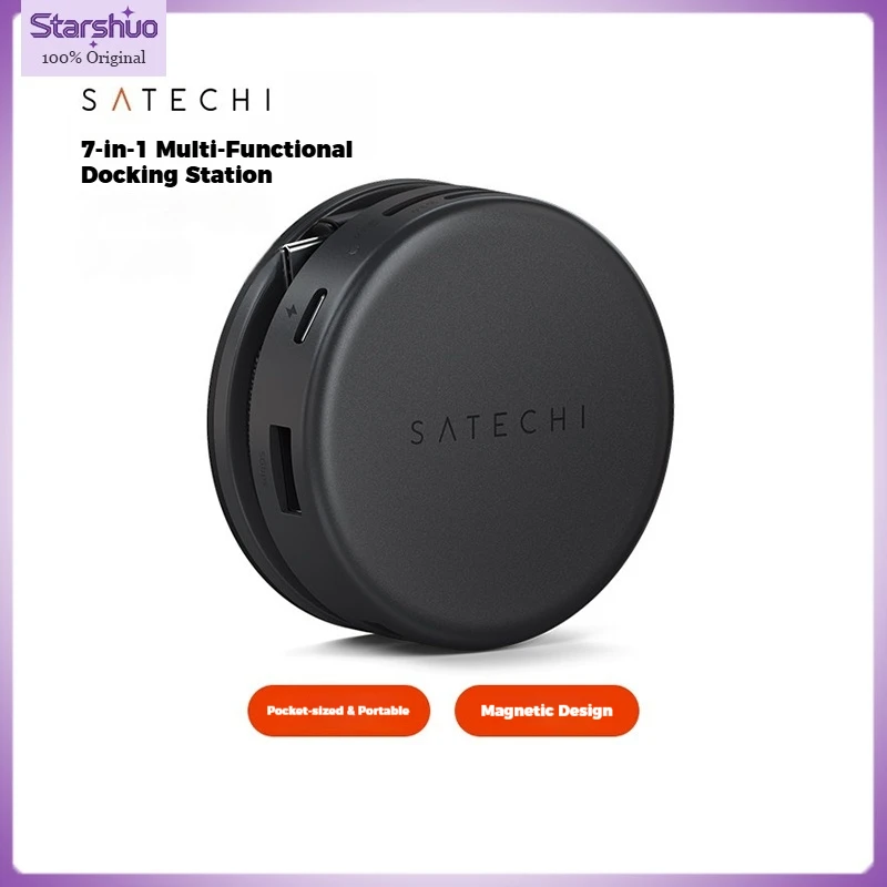 Фото Магнитная док-станция-хаб Satechi 7-в-1 для iPad и iPhone, совместимая с портом Type-C MacBook Pro/Air №1