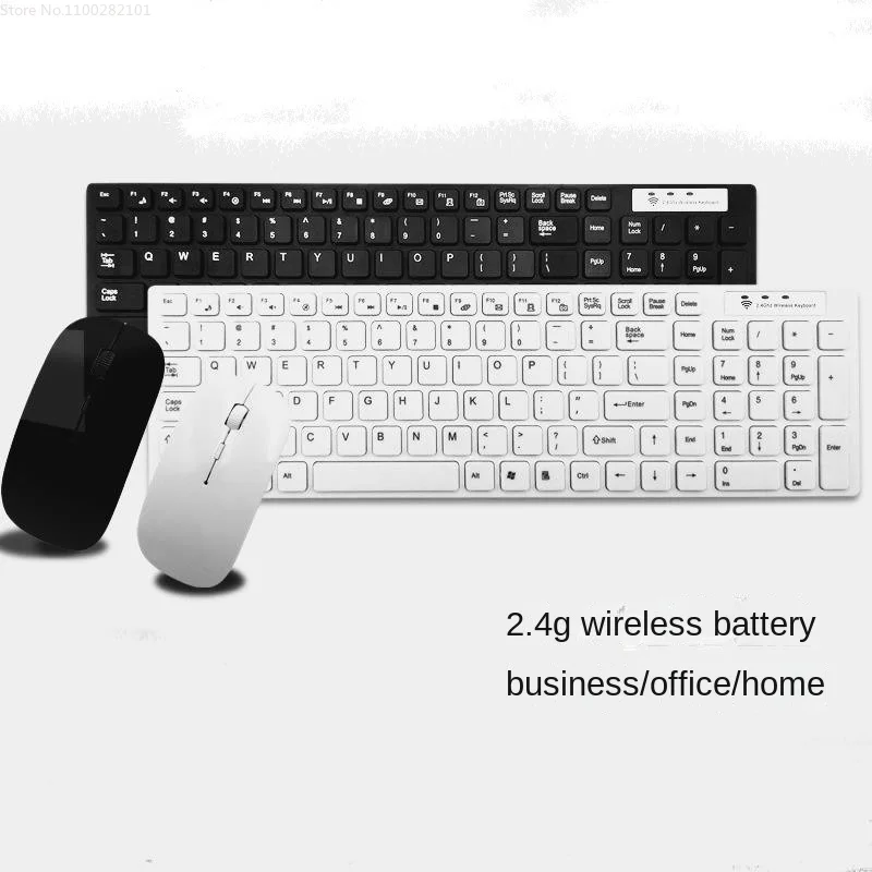 

Universal Silent Ultra-thin 2.4G Wireless Keyboard and Mouse Set for Laptop PC Computer Fashion Black Office Accessories Klavye