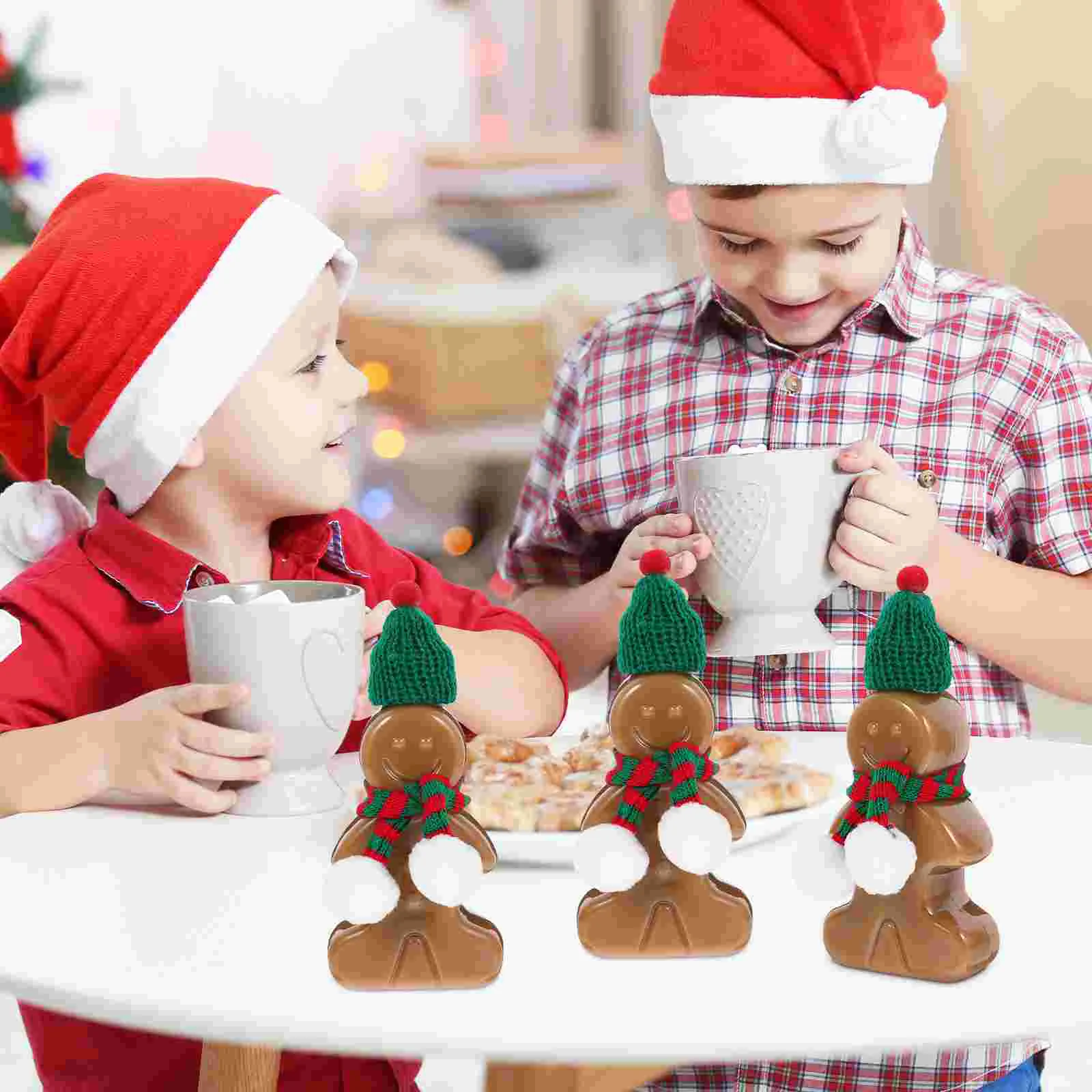 Пряничный человечек бутылка для питья банка печенья рождественские бутылки сока