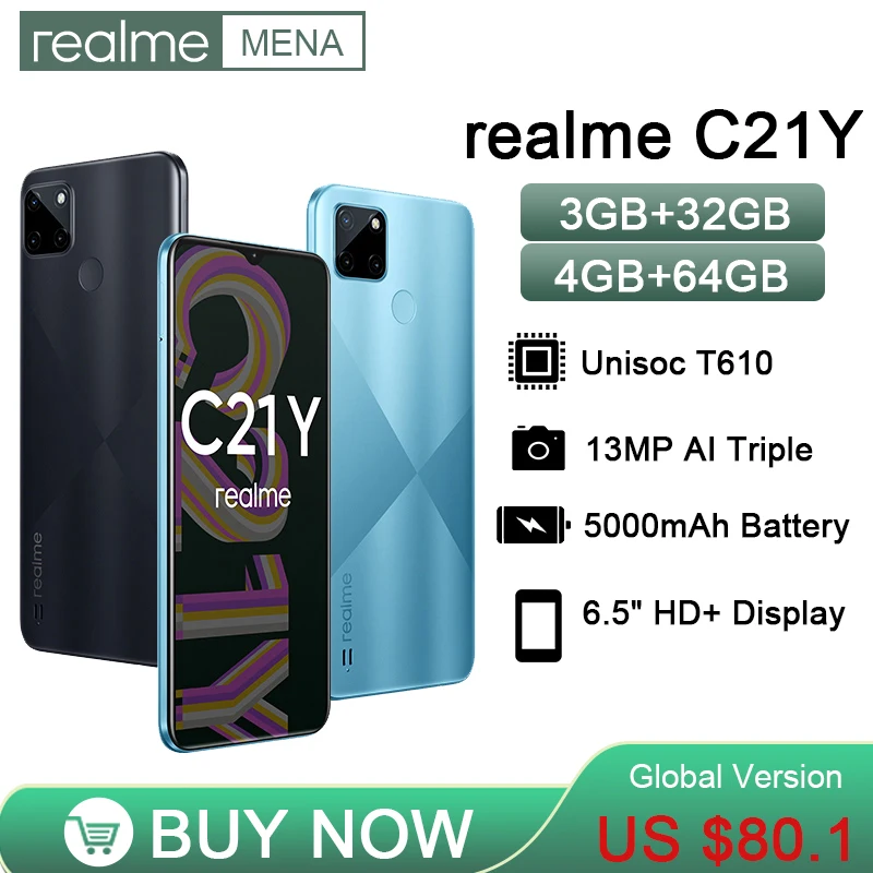 Global Version realme C21Y Smartphone 6.5