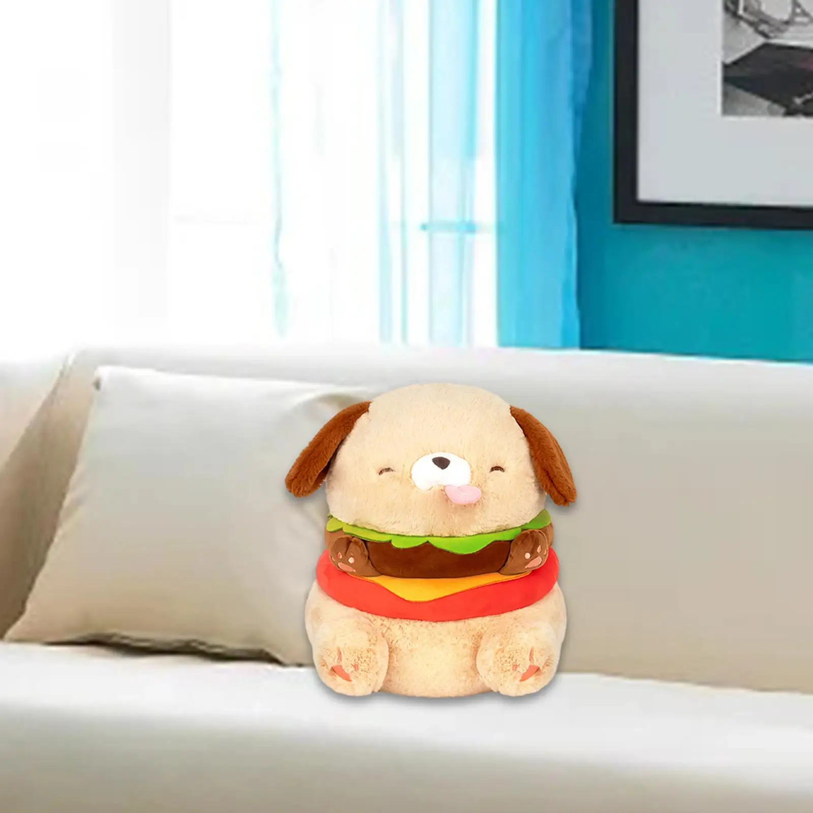 

Плюшевые игрушки гамбургеры, Реалистичная Милая Удобная подушка, орнамент для офиса, спальни, дивана, гостиной, подарки