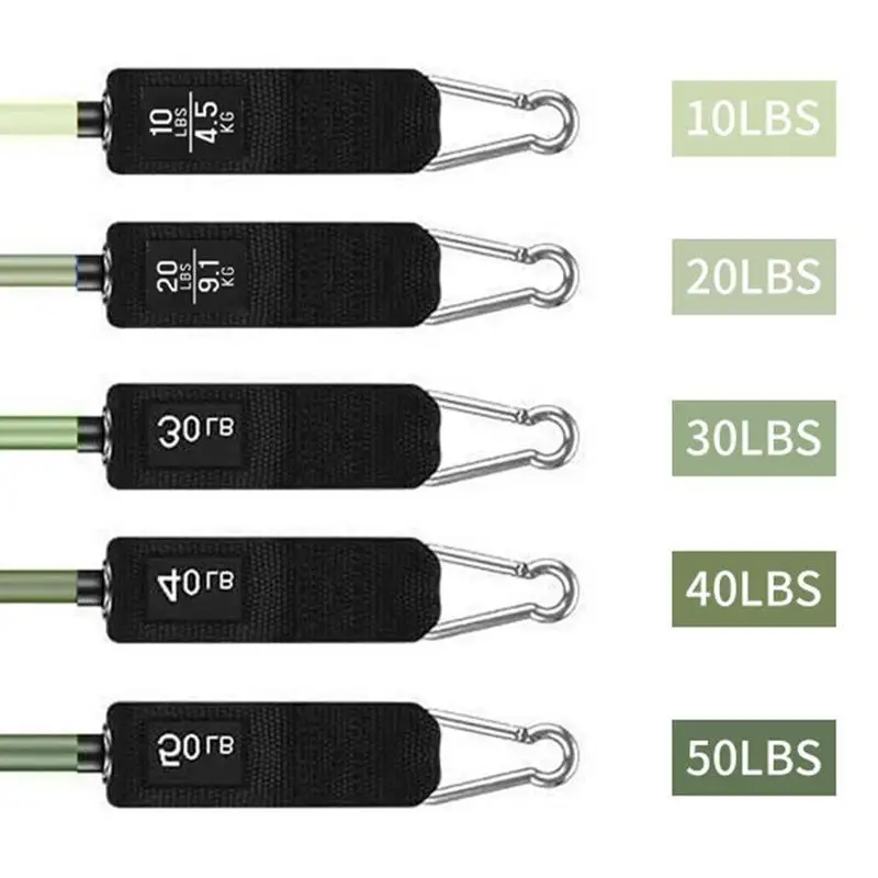 Набор эластичных лент для фитнеса 11 шт.