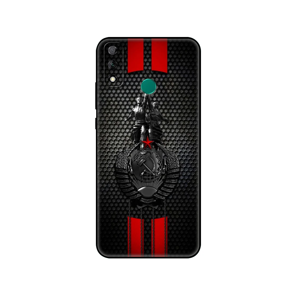 Черный чехол из ТПУ для Huawei Y9S Y6S Y8S Y5P Y7P Y8P Y5 lite Prime 2018 Y6 2019 Винтажный СССР |