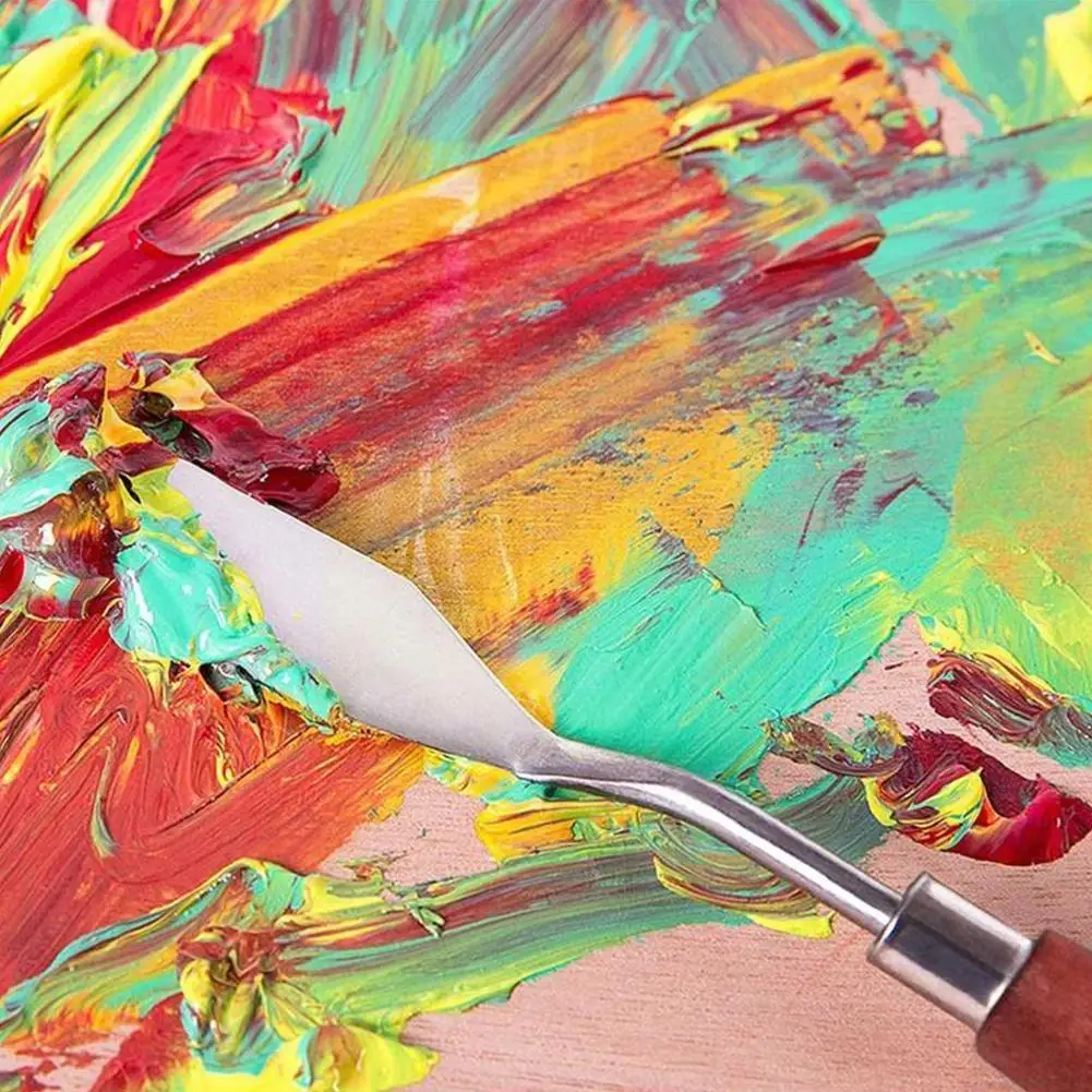 

7pcs/set Stainles Steel Oil Painting Knives Artist Knife Flexible Oil Craft Spatula Blades Scraper Painting Mixing Knife Pa Y1v3