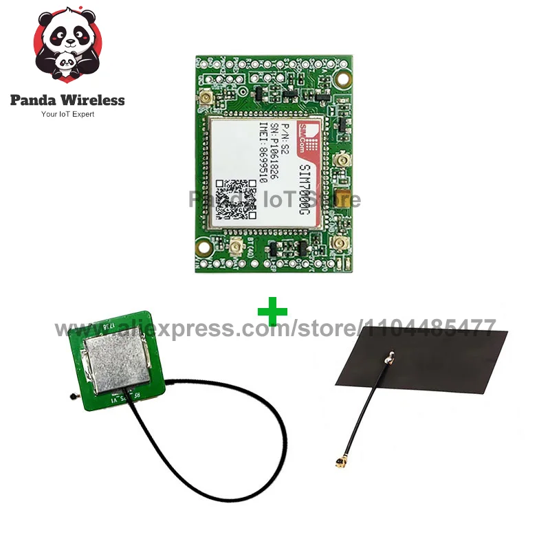Фото SIM7000G Core BOARD LPWA+NBIOT+CATM+GSM 23PIN B1/B2/B3/B4/B5/B8/B12/B13/B17/B18/B19/B20/B25/B26/B28/B39 с GPS-антенной FPC №1