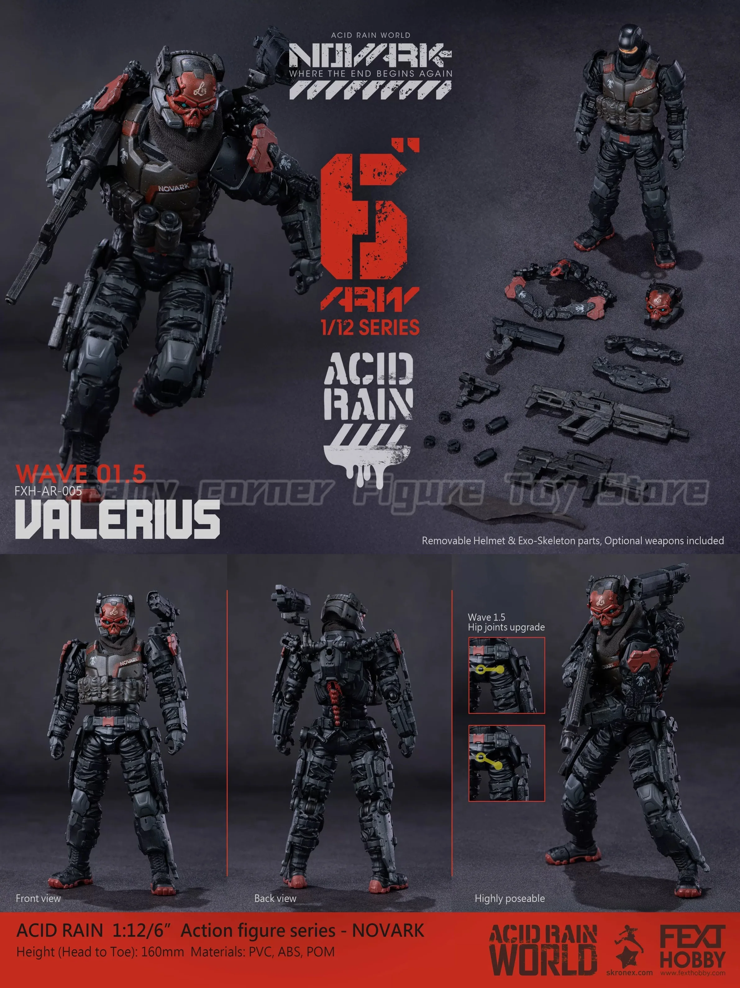 Фото В наличии: Фигурки Acid Rain War NOVARK FXH-AR-005 VALERIUS FXH-AR-006 NVK ESCORT-L, 2 шт., масштаб 1/12 №5