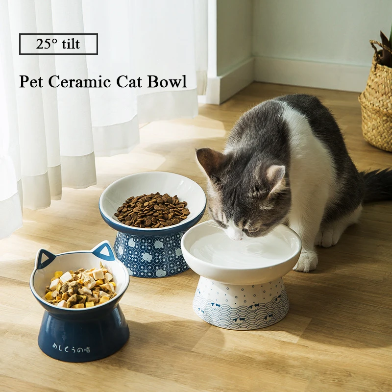 

Japanese Style Ceramic Pet Food Bowl Cat Food Bowl Cat Bowl Dog Bowl Pet Drinking Bowl Cat Water Bowl Pet Supplies Accessories