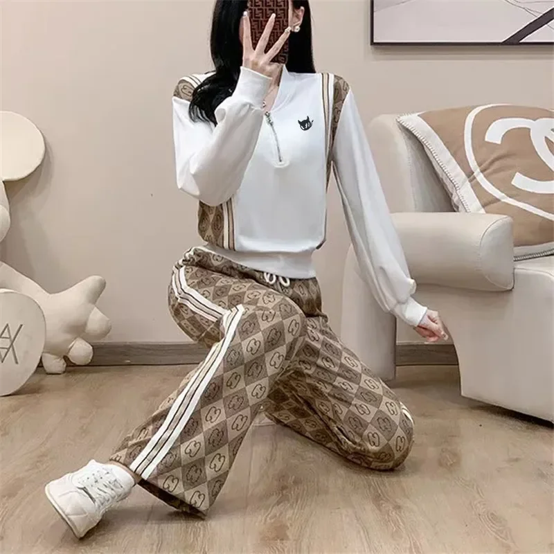 

Autumn 2023 New Women's Golf Clothing Golf Suit Knitting Sports Golf Shirts Pants coats 2-piece Set Women Fall Women's Golf Wear