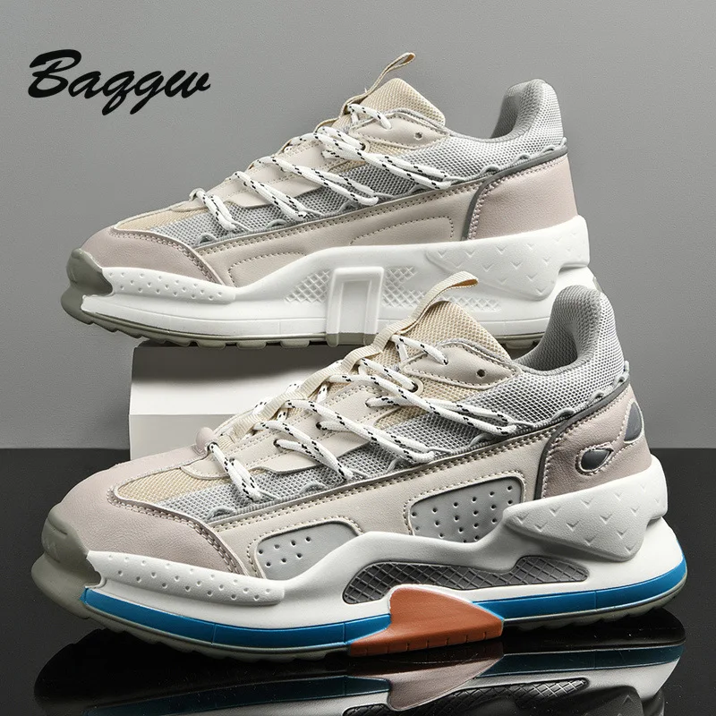 

Fashion Chunky Sneakers for Men Shoes Lace Up Breathable Male Tenis Luxury Shoes Casual Spring Summer Footwear Comfortable Shoes