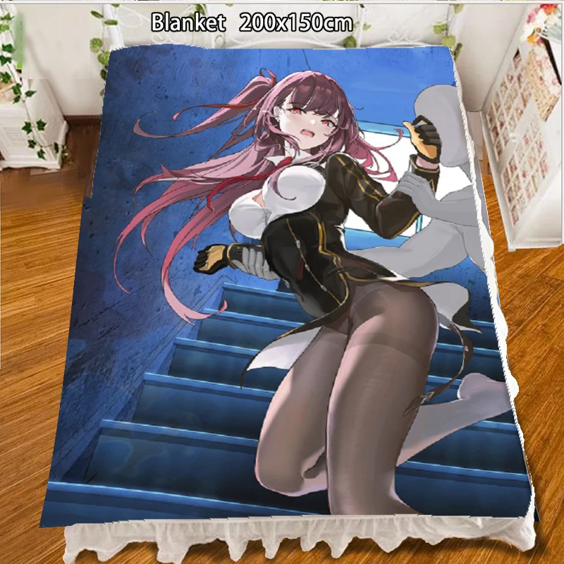 

Anime Fleece Blanket Girls Frontline WA2000 quilt carpet soft Bedding Accessories 200x150cm