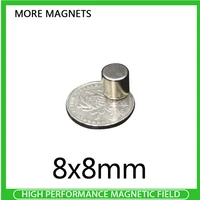 102030pcs 8x8 mm search minor diameter magnet 8mmx8mm bulk small round magnets 8x8mm neodymium disc magnets 88 circular 8