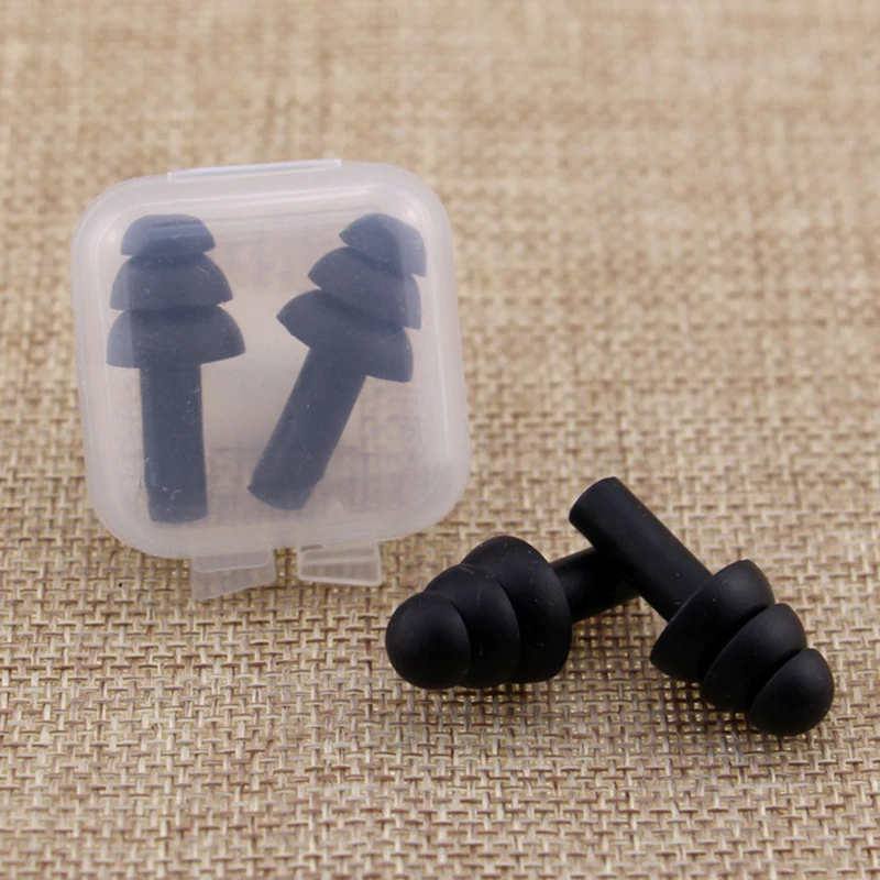 2pcs Soft Ear Plug Comfort Silicone Earplugs with Rope Ear Protection Sound Insulation Anti-Noise for Sleep  Swimming Waterproof