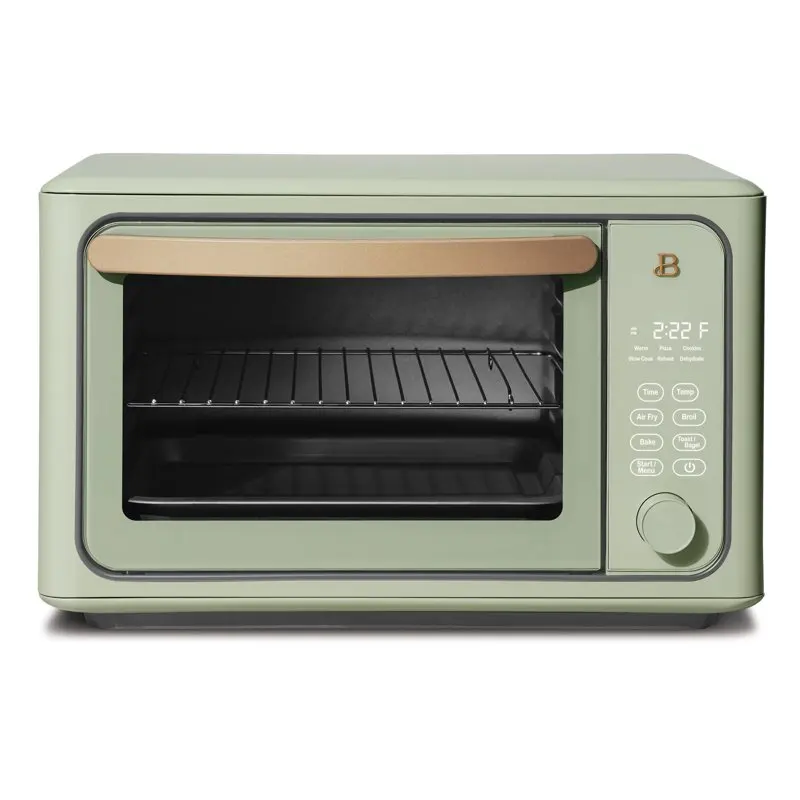 

6 Slice Touchscreen Air Fryer Toaster Oven Sage Green by Drew Barrymore For Cooking kitchen
