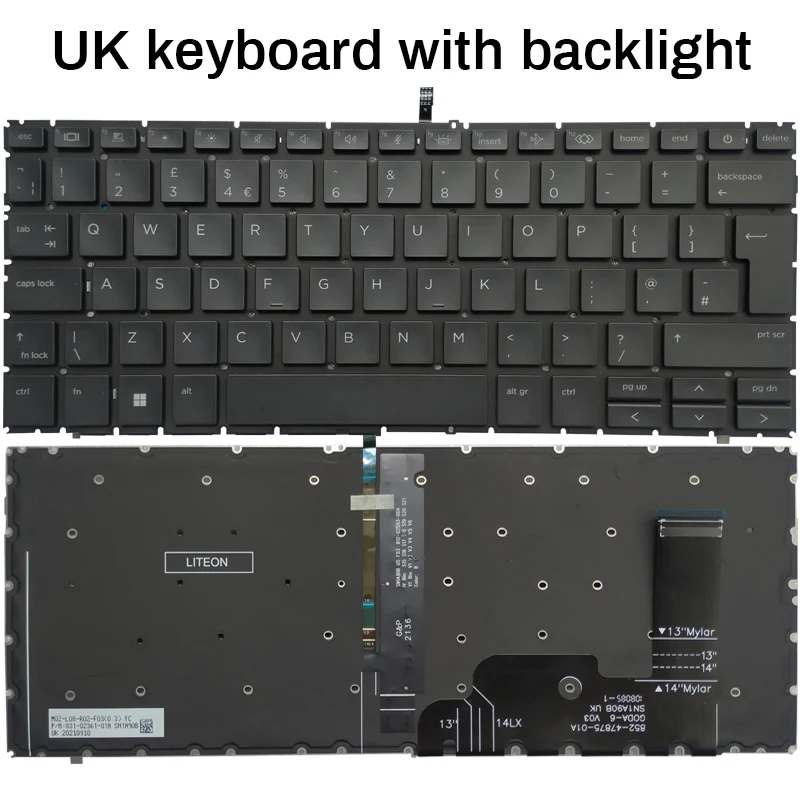Клавиатура с подсветкой для ноутбука HP ELITEBOOK 840 G9 845