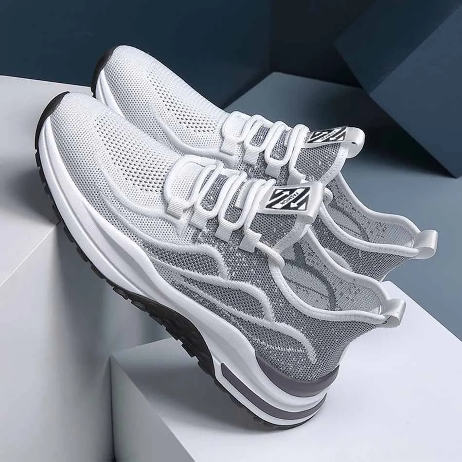 

2023 Summer New Trend Breathable Mesh Men's Shoes Lightweight Comfortable Casual Shoes Sweat-absorbant Non-slip Men Sneakers