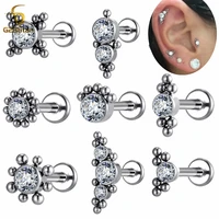 g23 titanium zircon ear piercing earring cartilage helix tragus lobe conch pierc labret stud lip ring body jewelry pendiente