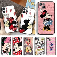 silicone cover mickey mouse animation for apple iphone 13 12 11 pro max mini xs xr x 8 7 6s 6 5 plus black phone case