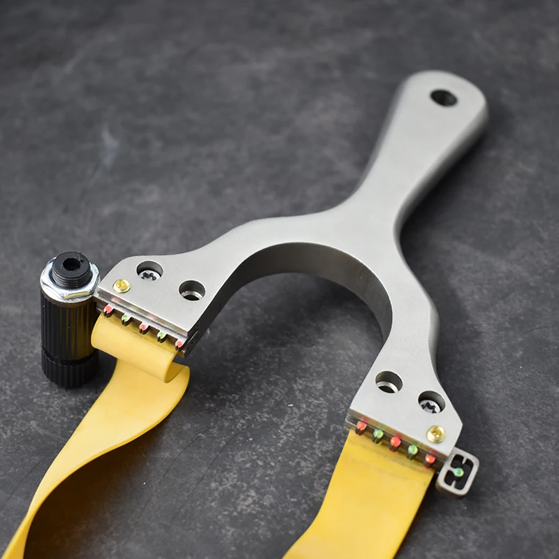 Рогатка Лазерная из нержавеющей стали с плоской резиновой лентой для стрельбы