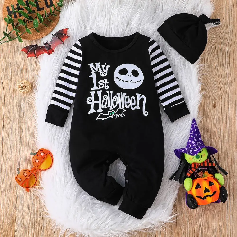 

2023 Halloween Baby Romper Long Sleeves Jumpsuit for Girls Boys Funny One-Pieces Clothing Newborn Autumn Winter Bodysuits 0-18M