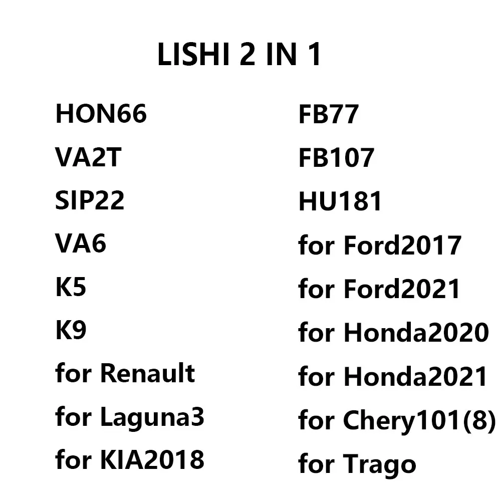Фото Многофункциональный инструмент Lishi 2-в-1: B111, FO38, CY24, CY24-Trunk, CY24R-2021, DWO4R, DWO5, NSN14, MIT8, MIT11, MAZ24 №3