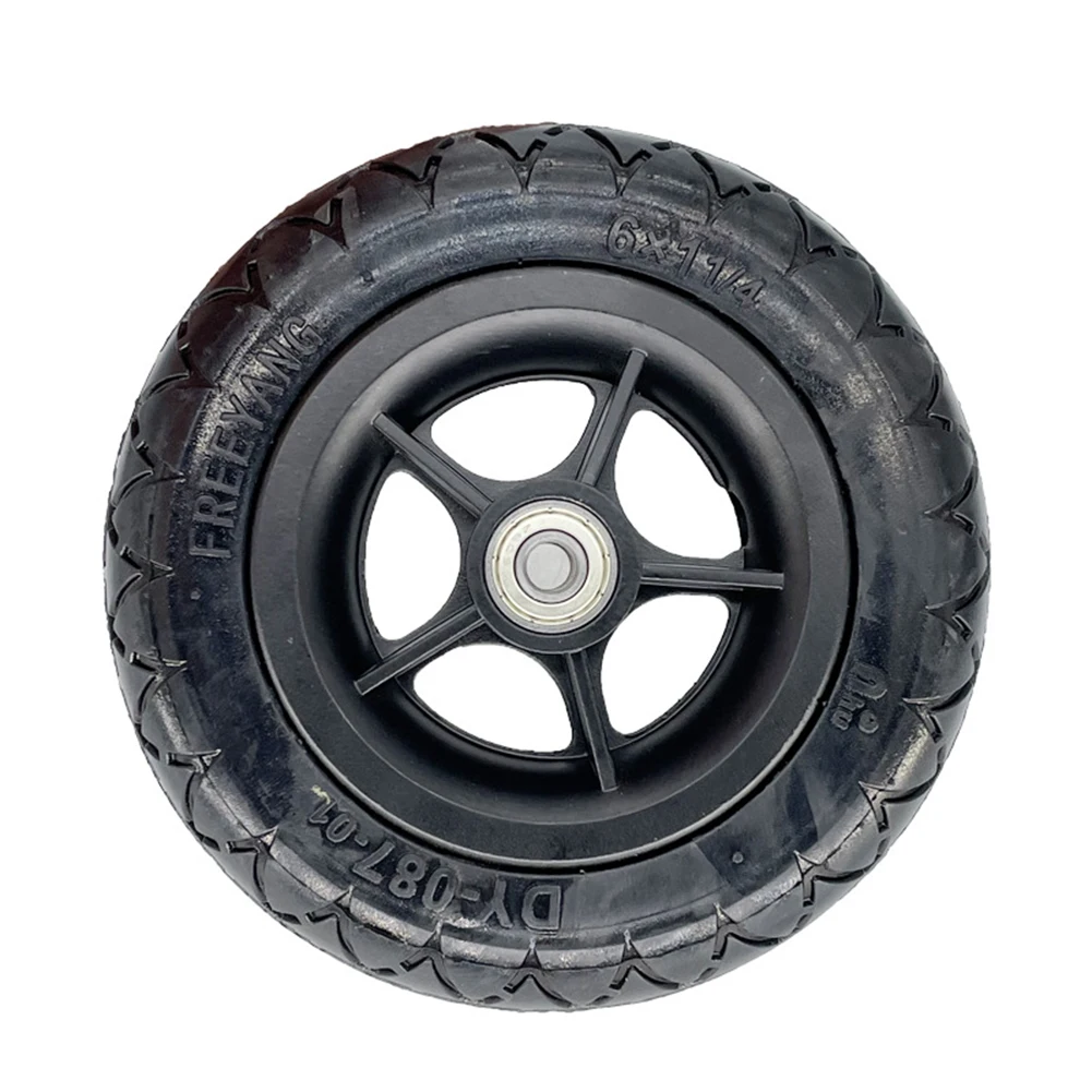 

6Inch Electric Scooter Solid Tire 6X1 1/4 With Wheel Hub Explosion Proof Tyre Full Wheel Rubber 150x150x32mm Replacements
