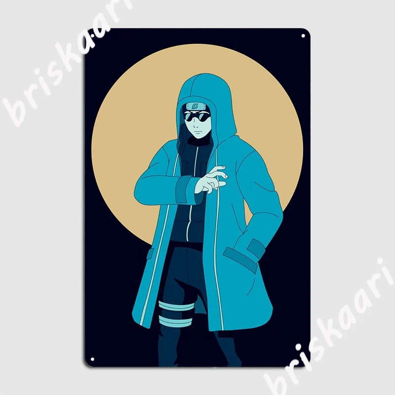 Плакат Shino Aburame, металлический плакат для создания настенной пещеры