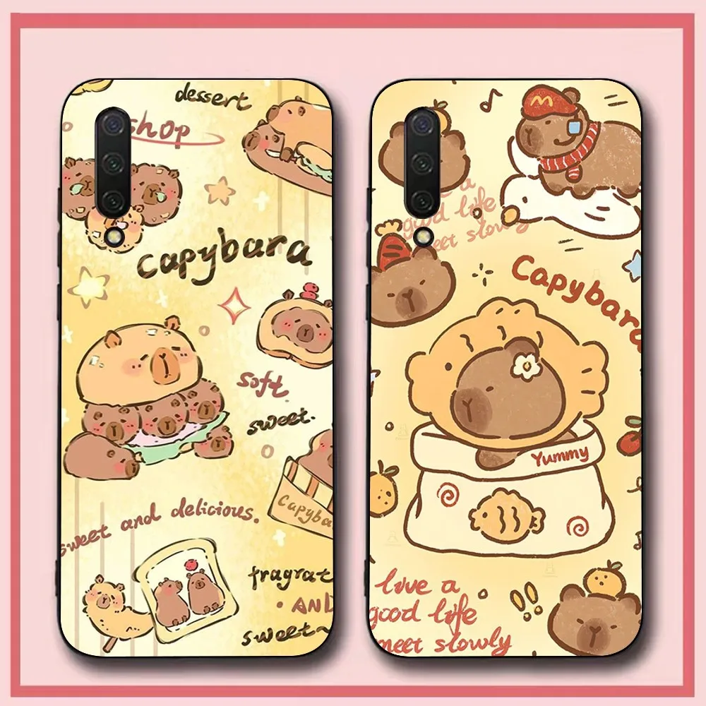 Cartoon Capybara Phone Case For Xiaomi Mi 5X 8 9 10 11 12 Lite Pro 10T PocoX3pro PocoM3 Note