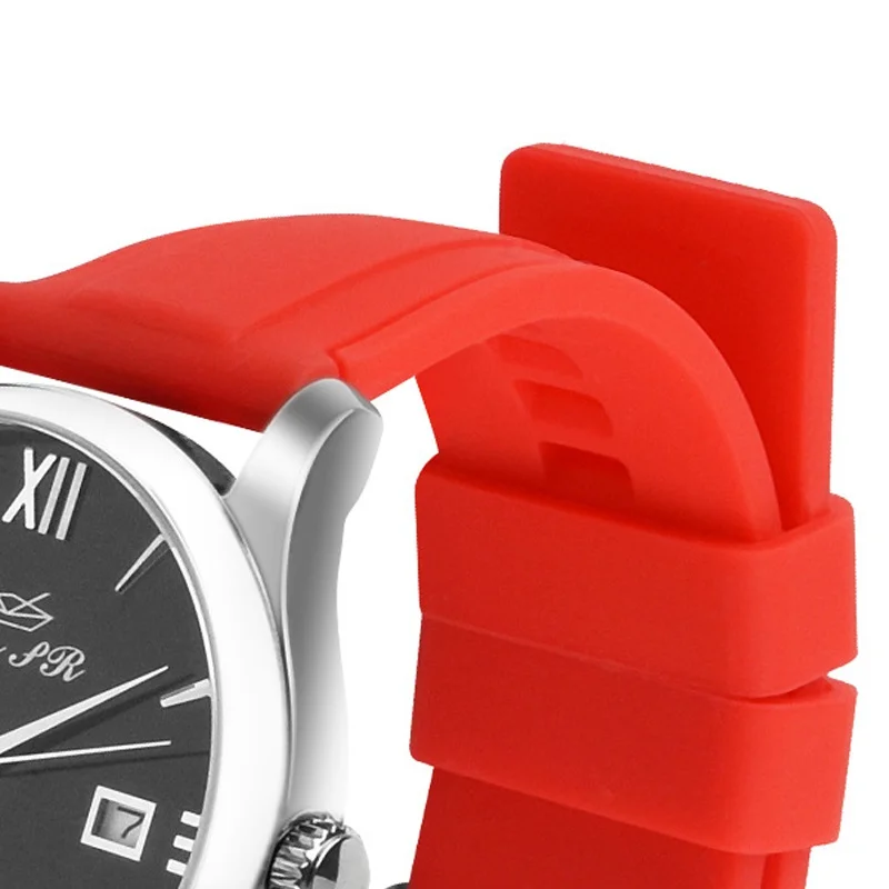 Multicolor Soft Silicone Watch Strap High Quality Fashion Classic All-Match Unisex Waterproof Sports Watchband Watch Accessories