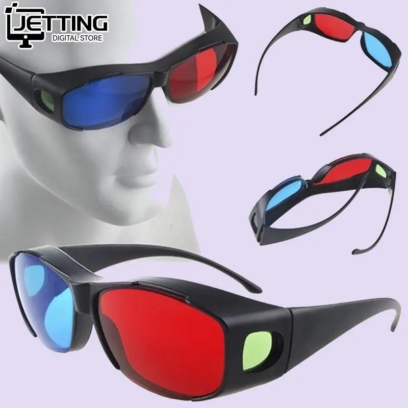 

1Pcs Black Frame Red Blue 3D Glasses For Dimensional Anaglyph TV Movie DVD Game