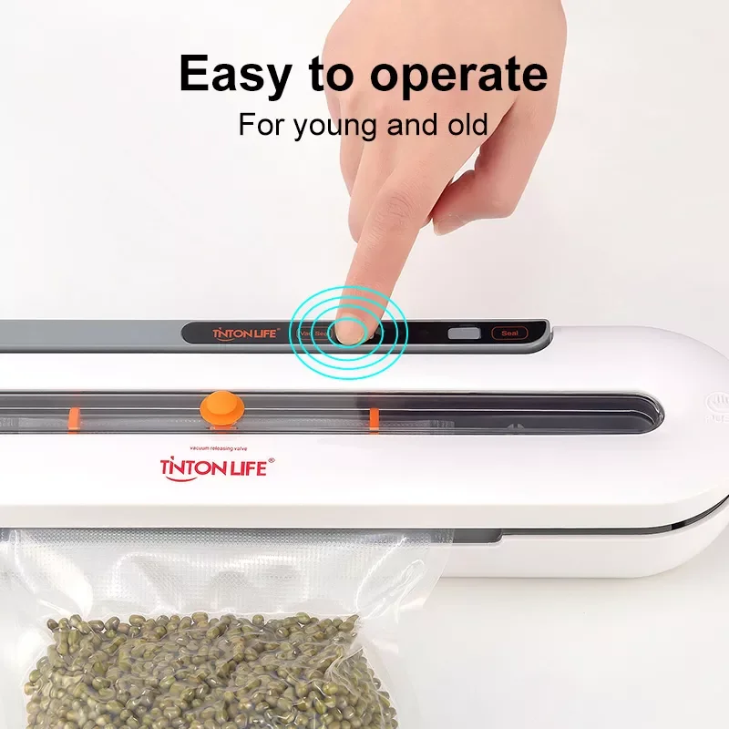 Вакуумный упаковщик пищевых продуктов NEW LIFE вакуумный черного цвета в комплекте