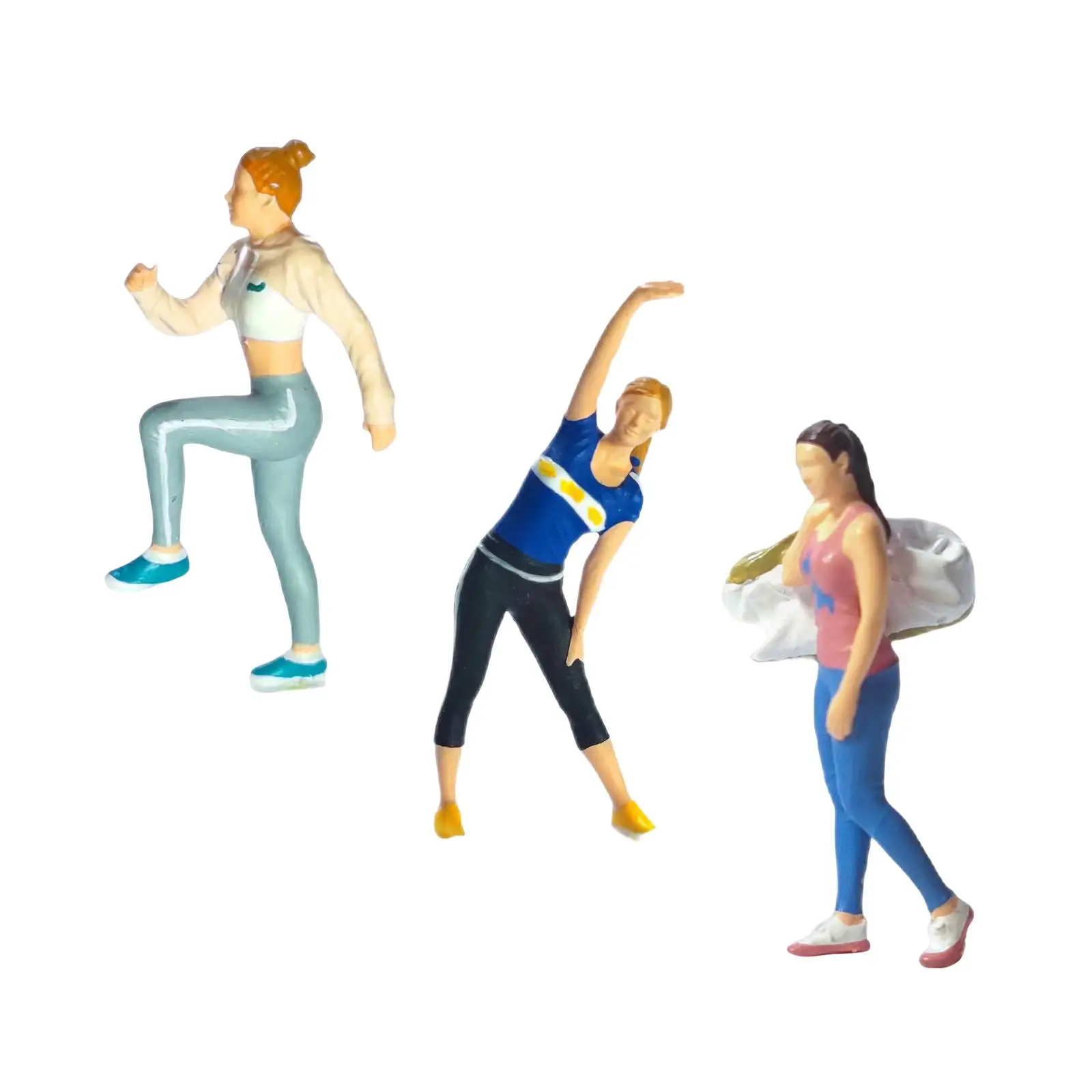 

1/64 Scale Figures Model Resin Tiny People Toys Painted Figures for Model Train Layouts Project Models Scene Decoration