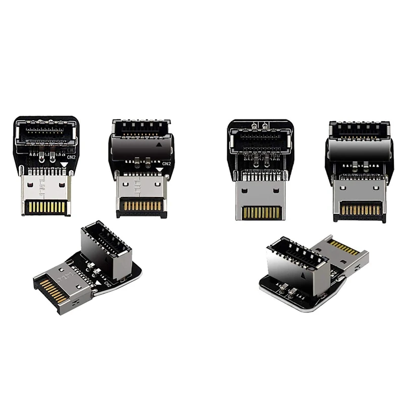 

Front Panel Socket Type-E to USB 3.1 Front Panel Header Male to Female Motherboard Extension Data Adapter 3Pcs