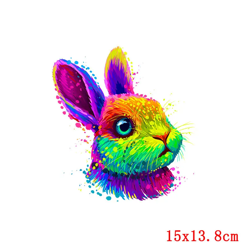 Цветные Переводные термонаклейки с изображением животных кошки бабочки для