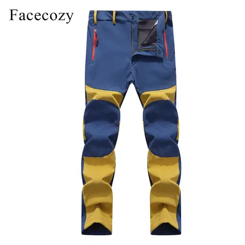 Мужские флисовые Походные штаны Facecozy, зимние уличные водонепроницаемые флисовые штаны для кемпинга, мужские спортивные штаны для охоты и рыбалки