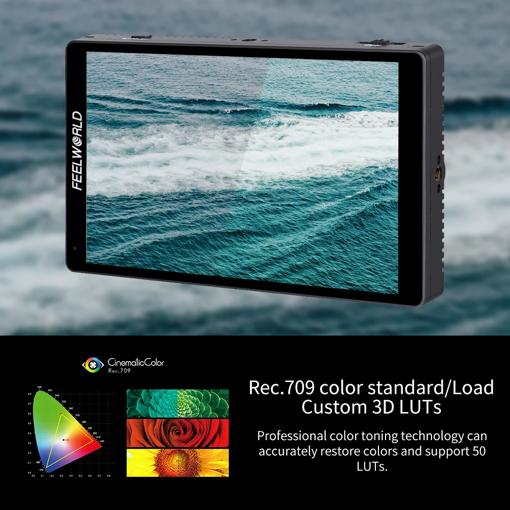 Монитор FEELWORLD F7 PRO сенсорный экран 7 дюймов 3D LUT полевой директор для камеры 4K 60 Гц HD