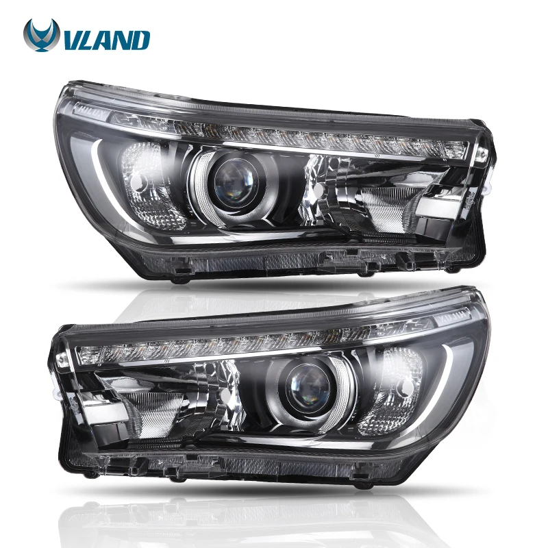

apply toVLAND Wholesales LED Headlights Head Light 2015-up Sequential Car Headlamp For Toyota Vigo hilux revo