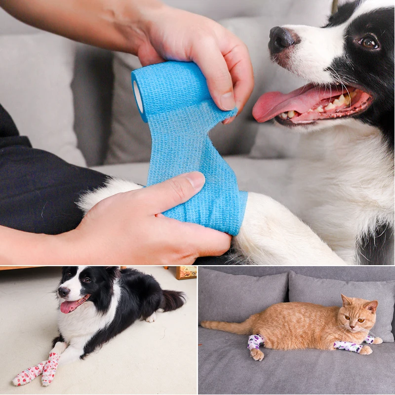 

Pet Go Out Self Adhesive Therapy Bandage Anti-dirty Artifact Leggings Tape Pet Wrap Tape Finger Joint Knee Protector Bandage