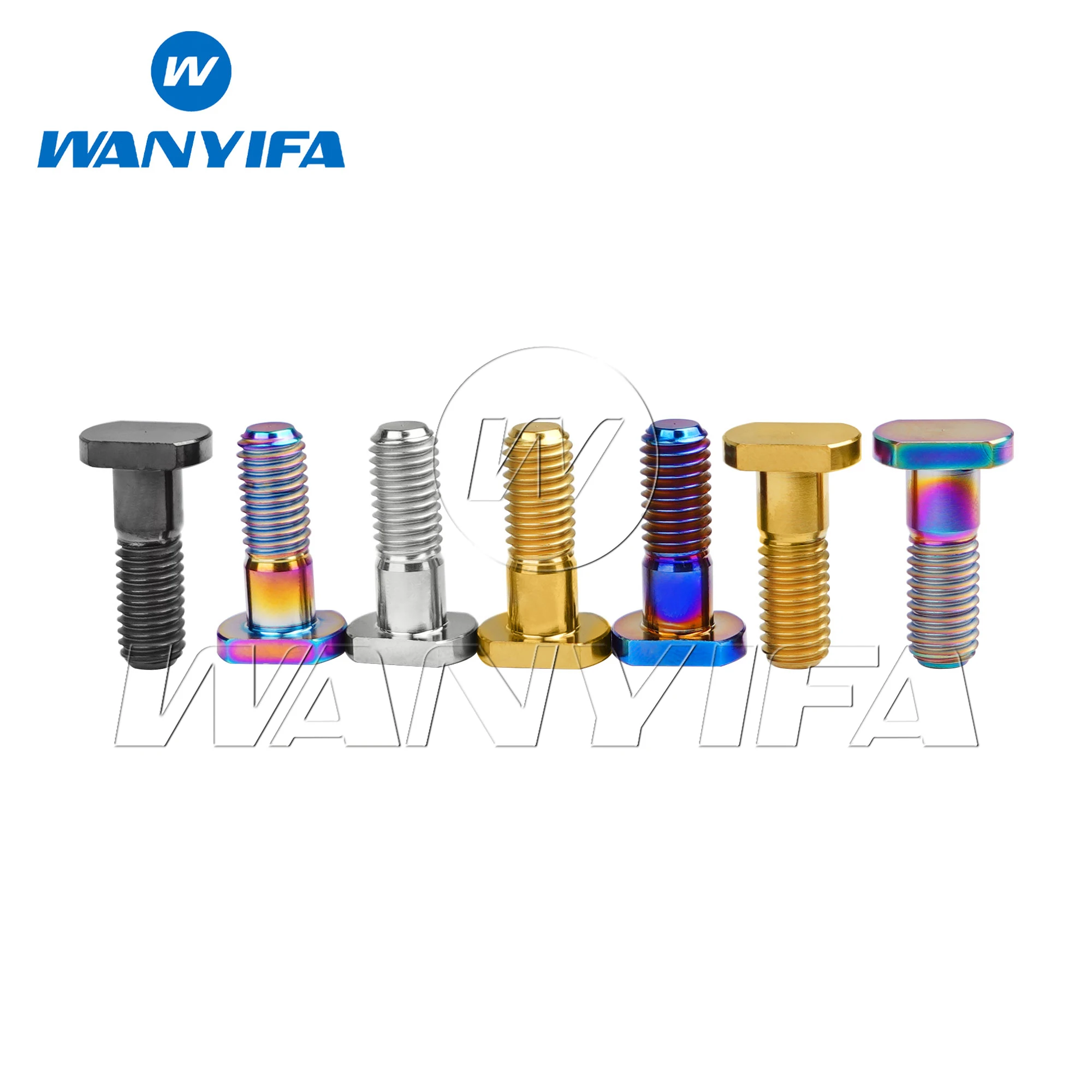 Фото Титановый болт Wanyifa M8x23 мм, шаг 1,25 мм, винт с квадратной головкой и Т-образным пазом для мотоциклов, Ti-крепеж №3
