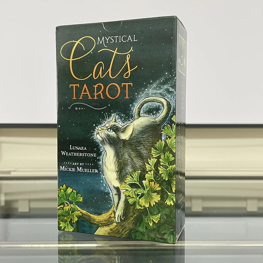 High Quality Cat Tarot 12x7cm Tarrot Cards Game English Deck Mysterious Runes Divination Predictions Taro