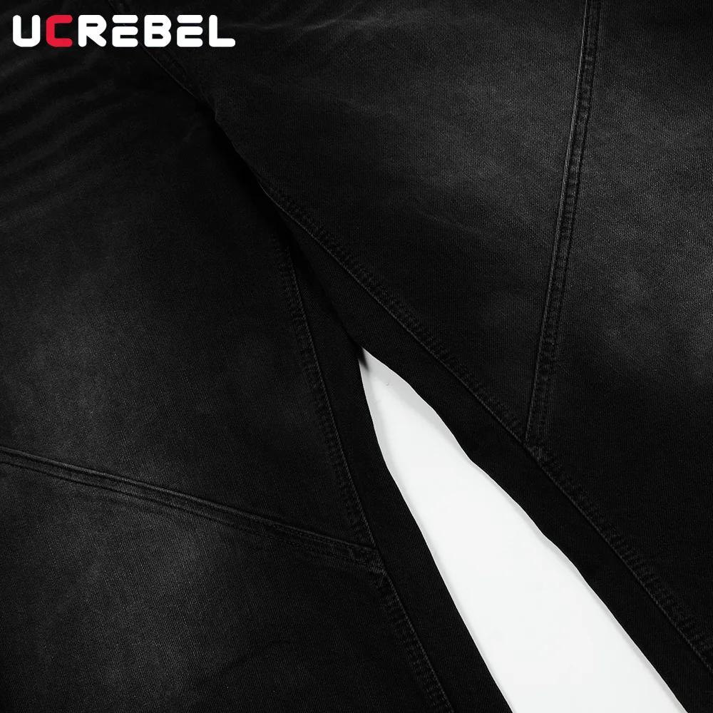 Мужские потертые джинсы с градиентом окрашенные в стиле ретро свободные широкие