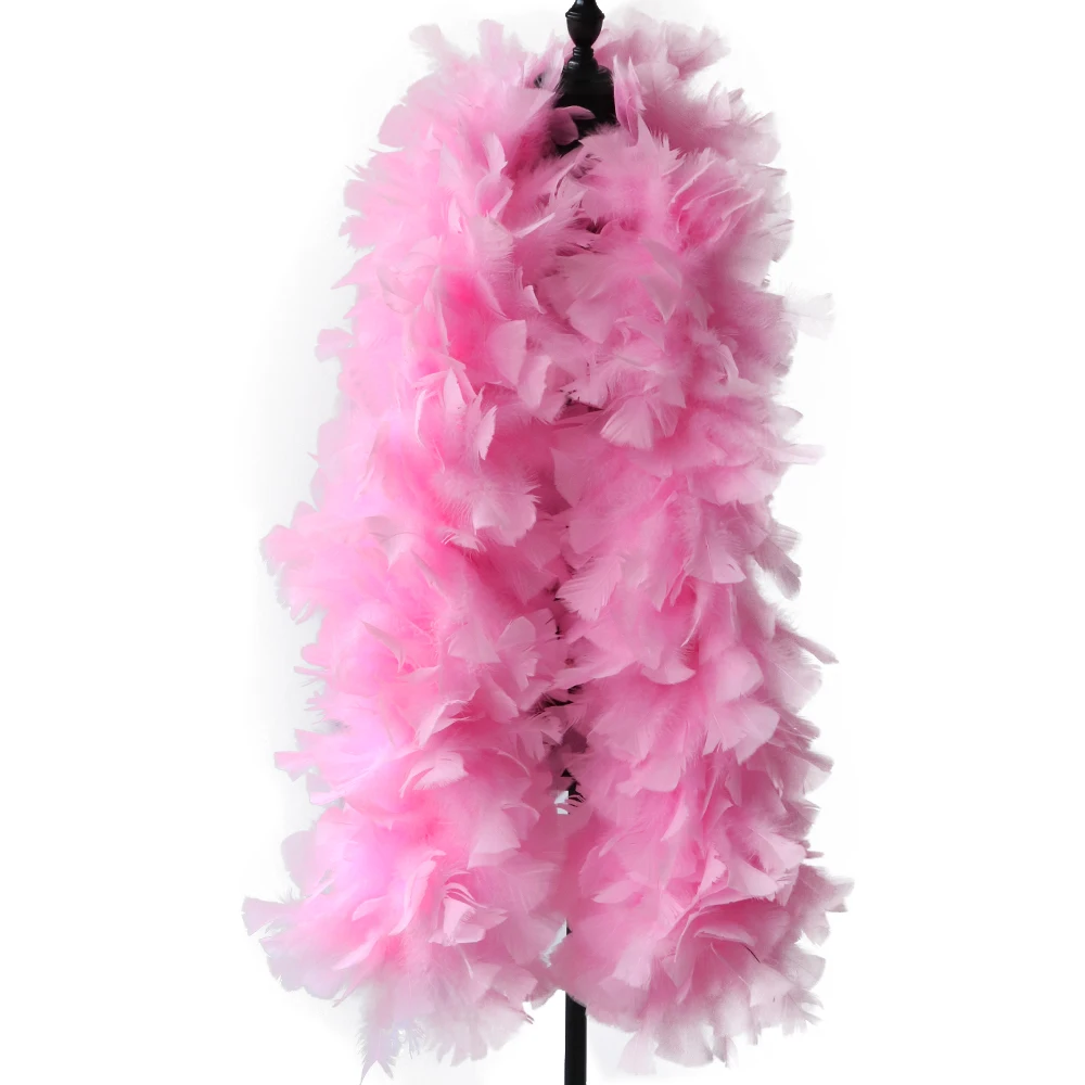 

200Gram Pink Turkey Marabou Feather Boas Trim Scarf 2Meter Feathers Clothing Wedding Party Shawl Decoration Plumes Crafts Scarf